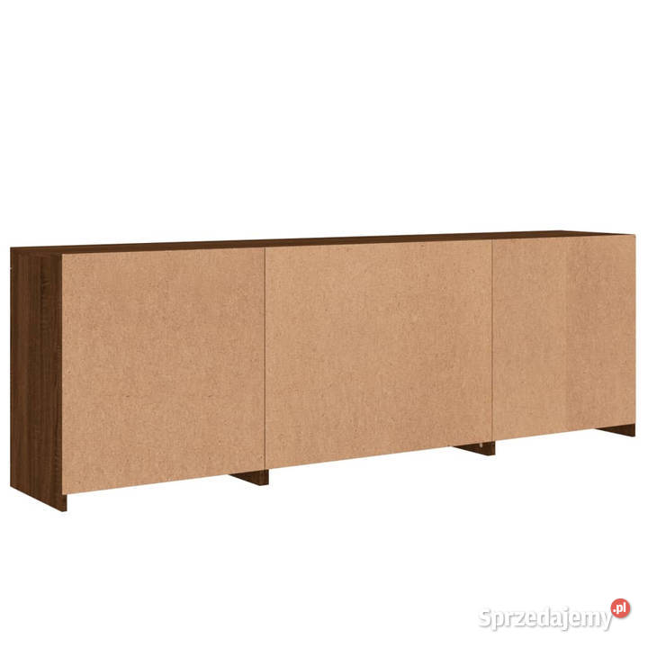 Szafka z oświetleniem LED brązowy dąb 202x37x67 mazowieckie Warszawa