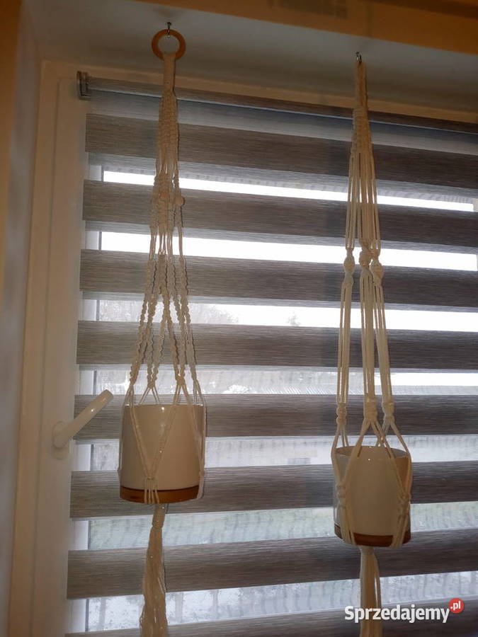 Kwietniki i polka z makramy wielokolorowy lubelskie Konopnica sprzedam