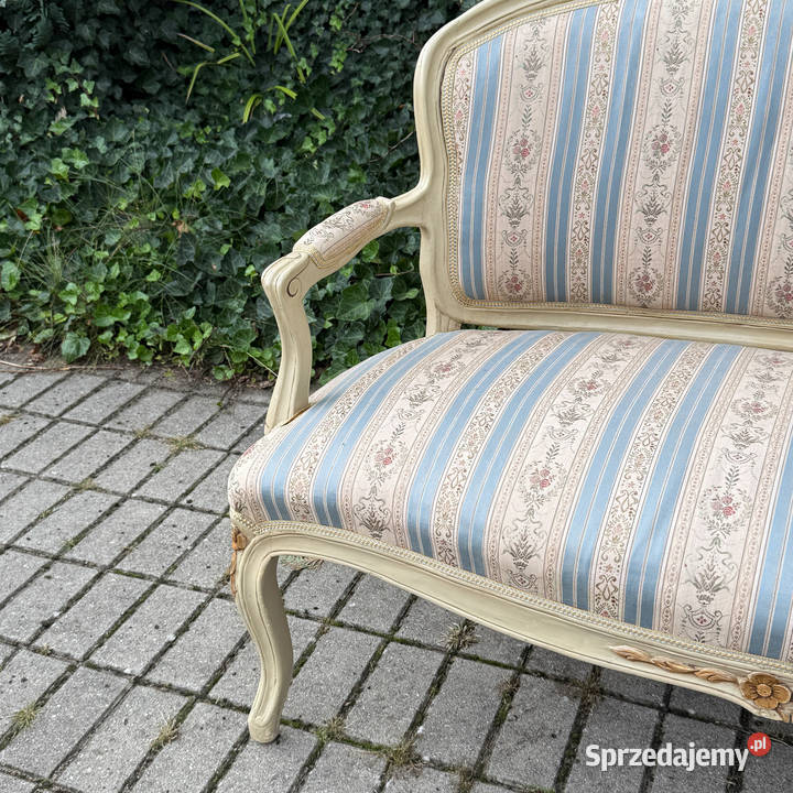 Stylowa pałacowa sofa kanapa Ludwik XVI Rokoko zachodniopomorskie Dobrzany