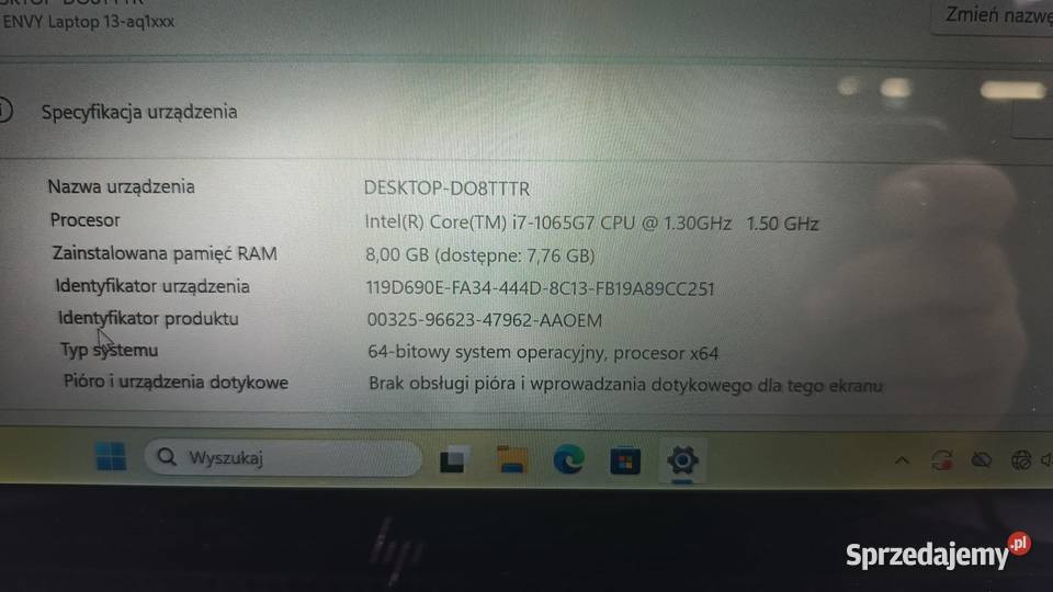 Laptop HP Envy 133 Wood Edition Katowice