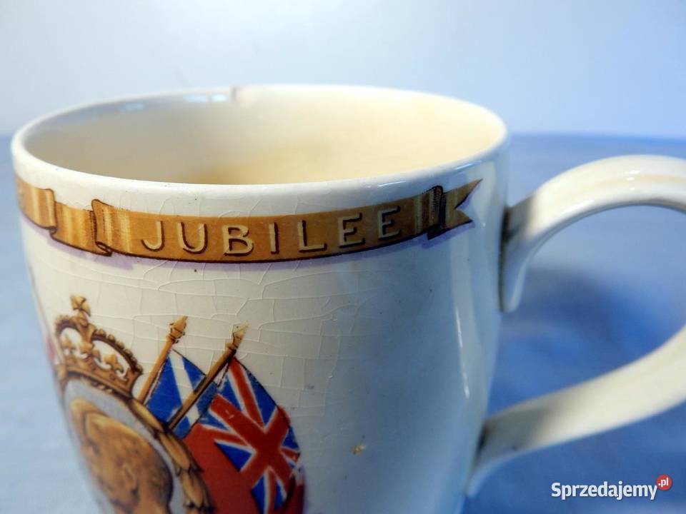 Króla Anglii George V na Jubileusz 1910 1935 Porcelana i szkło Piła