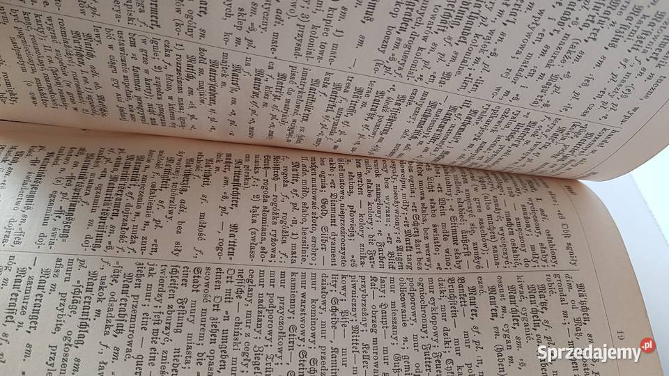 Stary słownik języka polskiego i niemieckiego śląskie Dąbrowa Górnicza