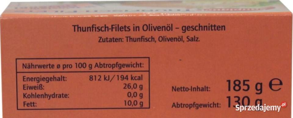 Rio Mare Thunfisch Filet w oliwie z oliwek 185 g Świdnica