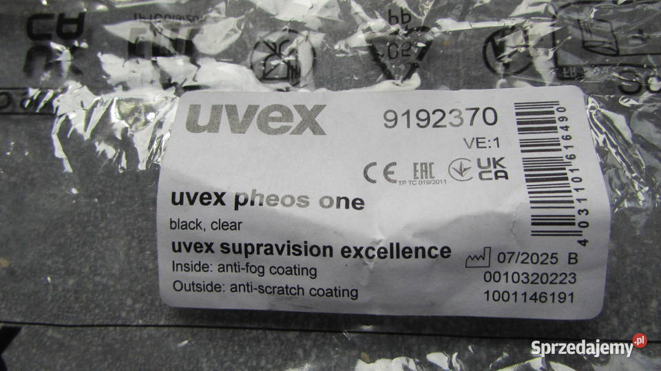 Okulary ochronne UVEX pheos one Kraków
