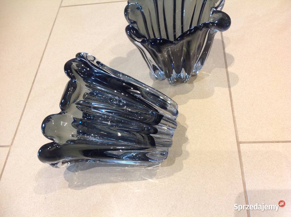 Wazon Szklany Falbanka 2 Grube Szkło Dekoracje i ozdoby lubuskie Nowa Sól