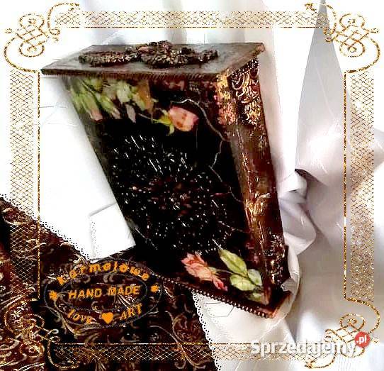 Szafka na klucze decoupage dekoracja wystrój Antyki, Sztuka, Kolekcje Warszawa sprzedam