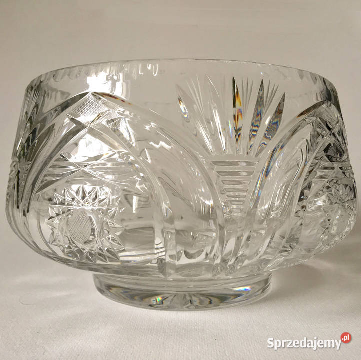 Kryształowa misa pięknie szlifowana Łódź