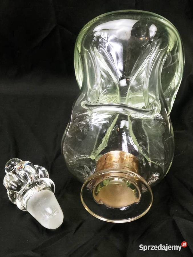 Klepsydra Srebro Szterling szkło Karafka Dania Nowa Sól