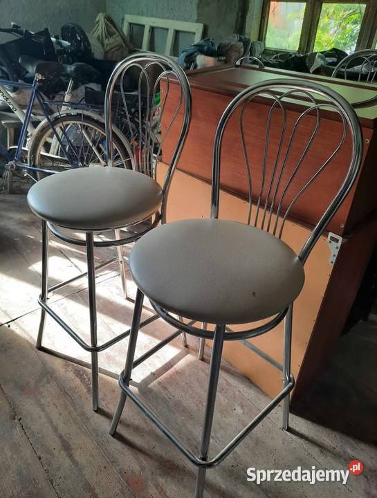 Krzesła barowe 3 sztuki Meble Sobieska Wola Druga
