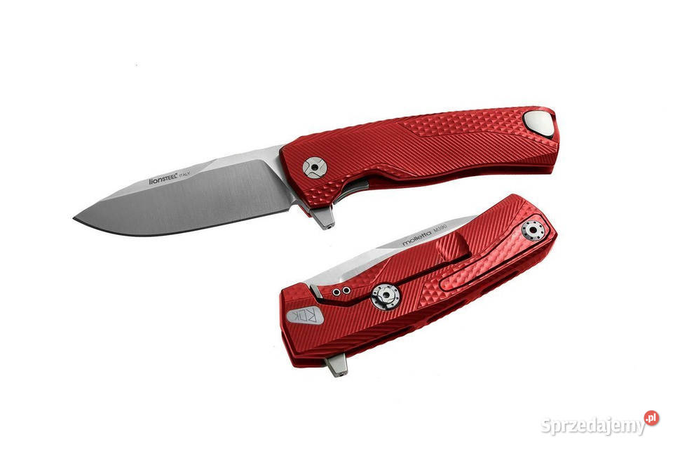 Nóż składany LionSteel Red Aluminium Satin M390 mazowieckie Warszawa