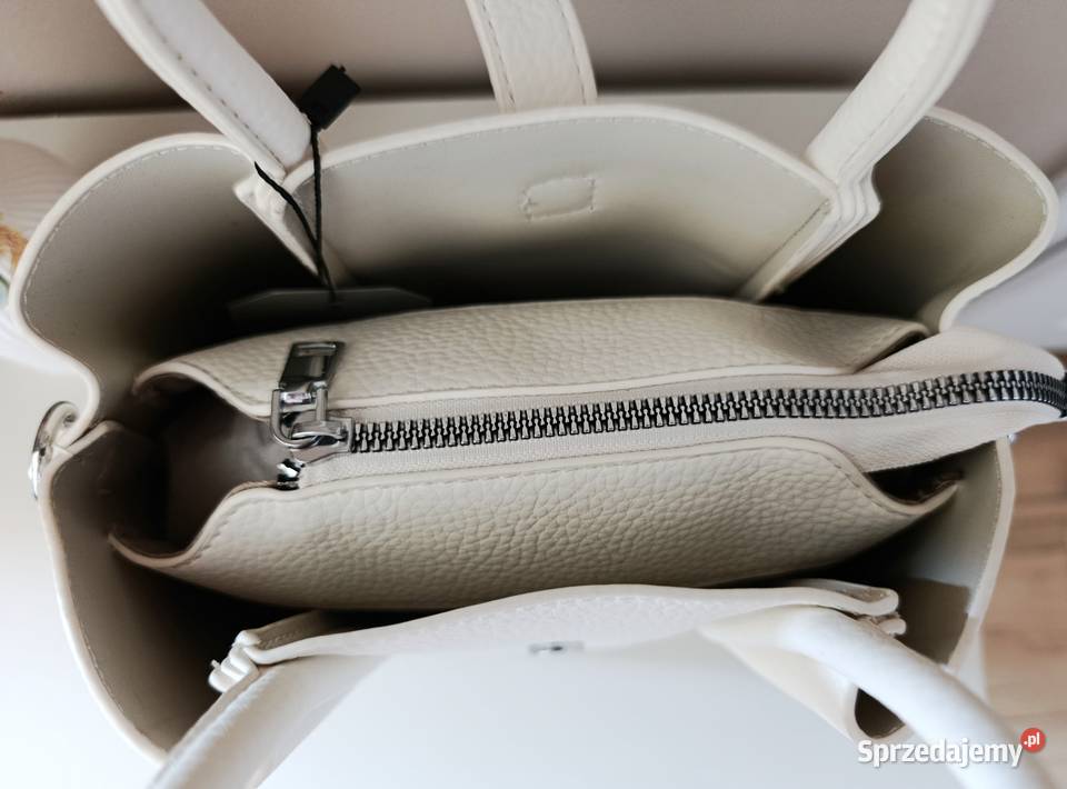 Torebka do ręki ecru z portfelem prezent na Żabiczyn