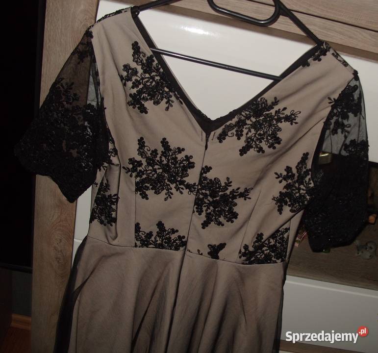 NOWA koktajlowa sukienka FORTI koronka haft r38 Rozmiar 38(M) wielkopolskie