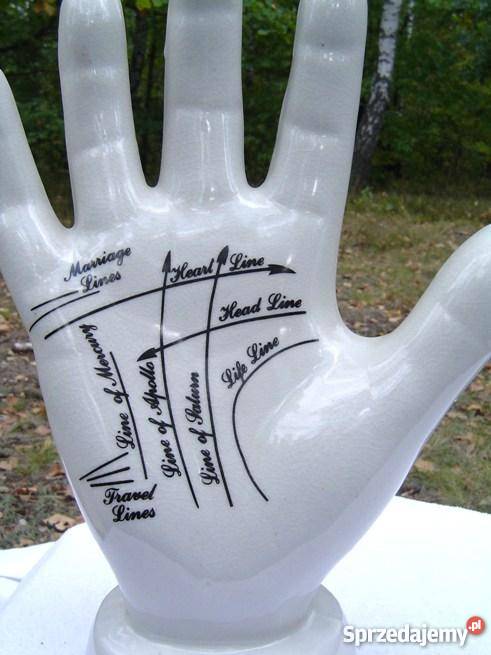 Ręka porcelanowa Dłoń do wróżenia Dekoracja Warszawa