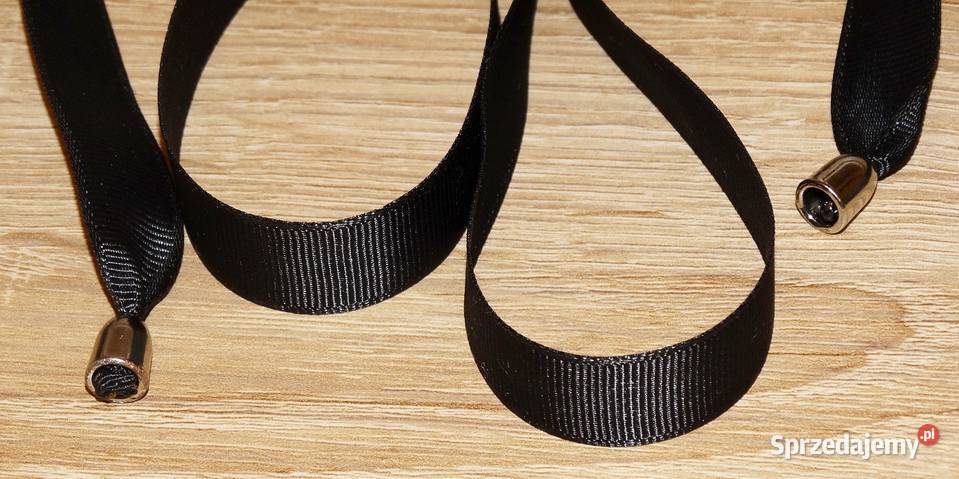 Sznurówki czarne satynowe wstążki długość 94 Gliwice