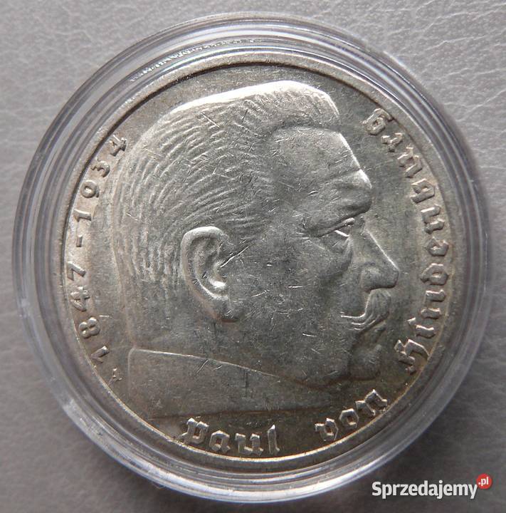 5 Reichsmark 1936 Hindenburg HK A Niemcy