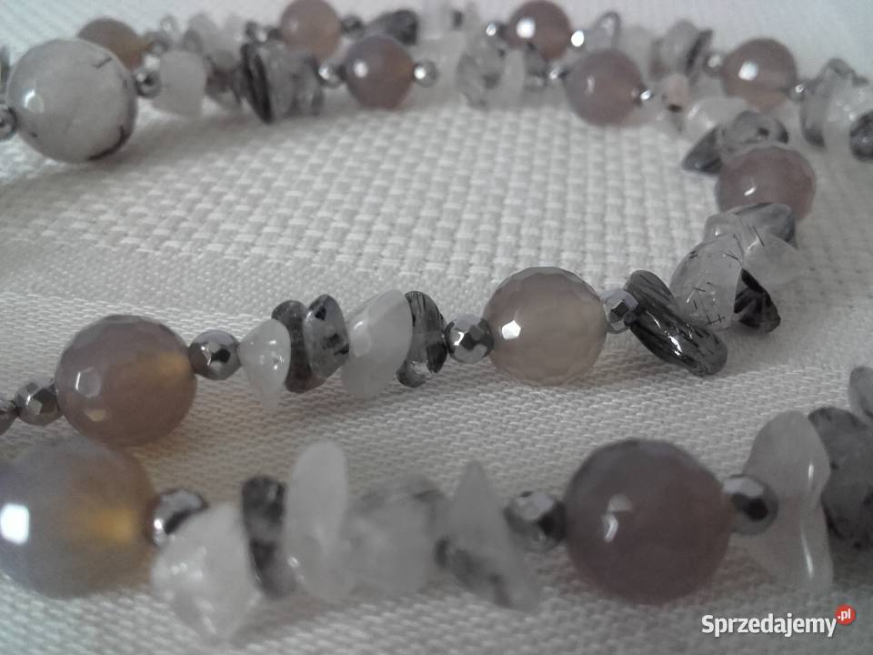 Naszyjnik agat kwarc hematyt Warszawa