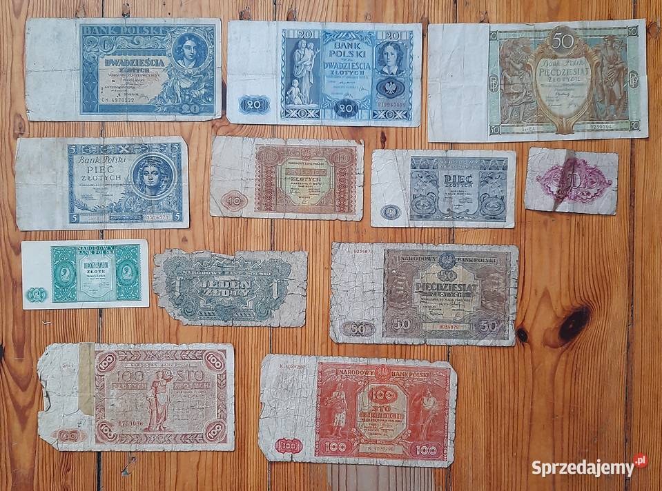 Zestaw Banknotów x 12 Stara Polska Pozostałe Gliwice