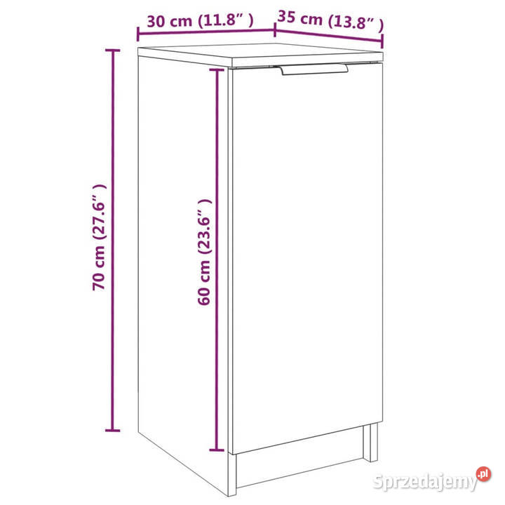 Szafka na buty czarna 30x35x70 materiał Meble Warszawa