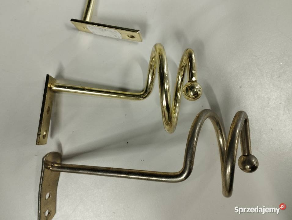 Metalowe wieszaki uchwyty złoty kolor haczyki