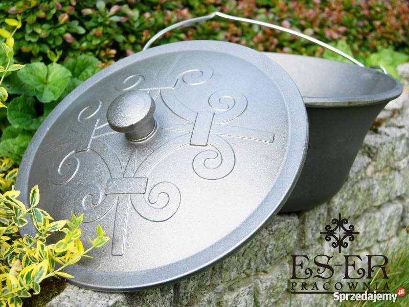 Kociołek węgierski żeliwny 7l z pokrywką ESER Grillowanie Częstochowa