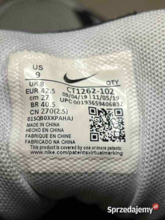 Buty sportowe Nike Air męskie rozmiar 425 EU czerwony Radom sprzedam