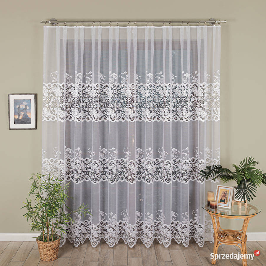 Firana zakładana z szarfami szycie firan firany Wrocław