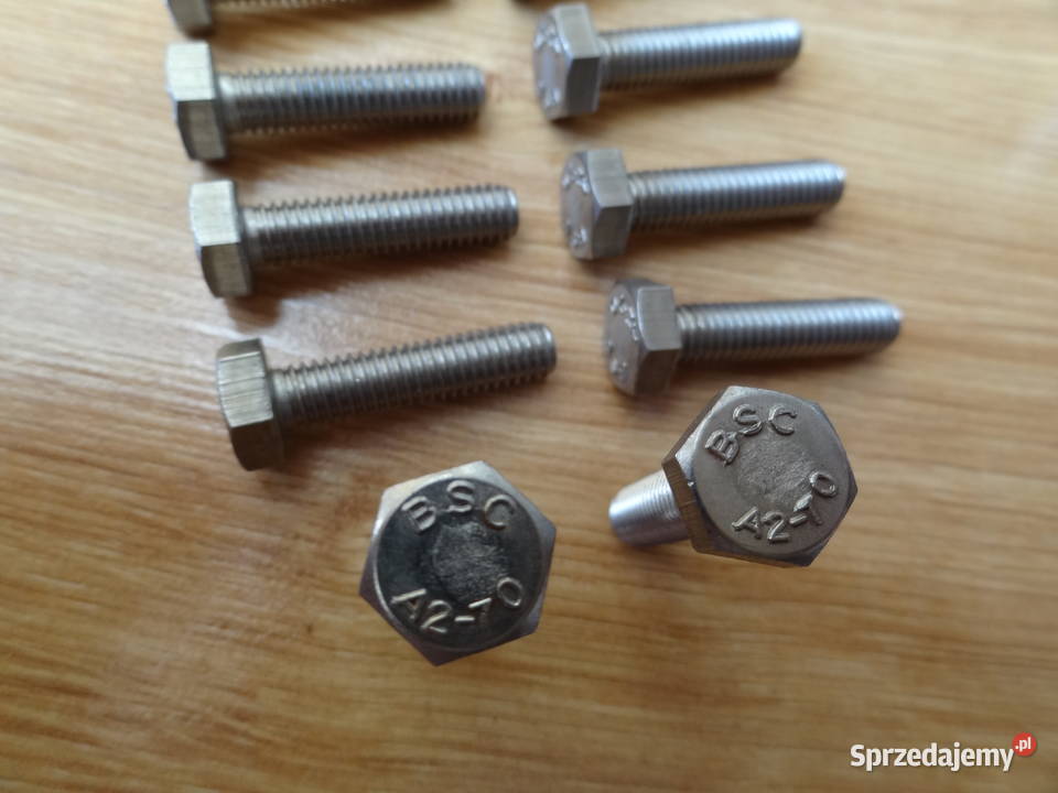 Śruba nierdzewna A2 M6x20 mm DIN 933 1 kpl10 Szczecin