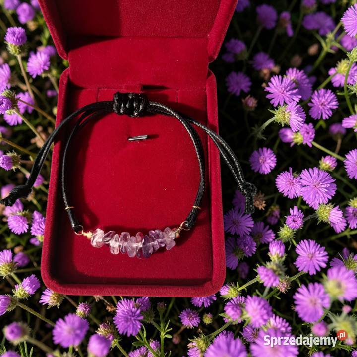 Bransoletka z kamienia naturalnego ametyst