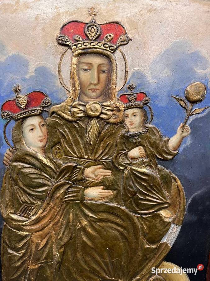 Ikona Św Anny z Maryją i Dzieciątkiem wielkopolskie sprzedam