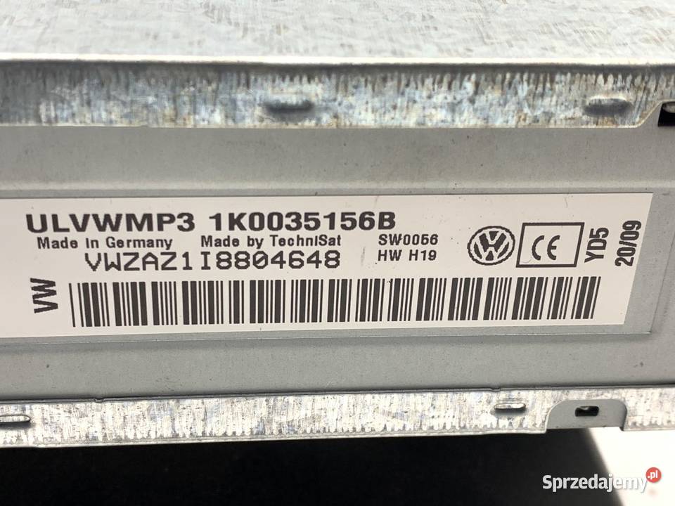 RADIO VW GOLF V 1K0035156B 0709 ODTWARZACZ Sprzęt audio fabryczny