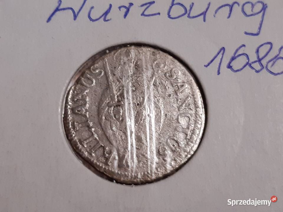 moneta srebrna Biskupstwa Wurzburg z 1686r sprzedam