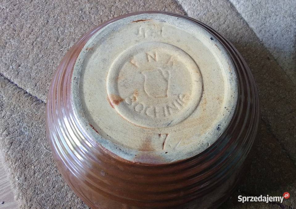 Bochnia makutra kamionkowa ceramika PRL retro pomorskie Gdańsk