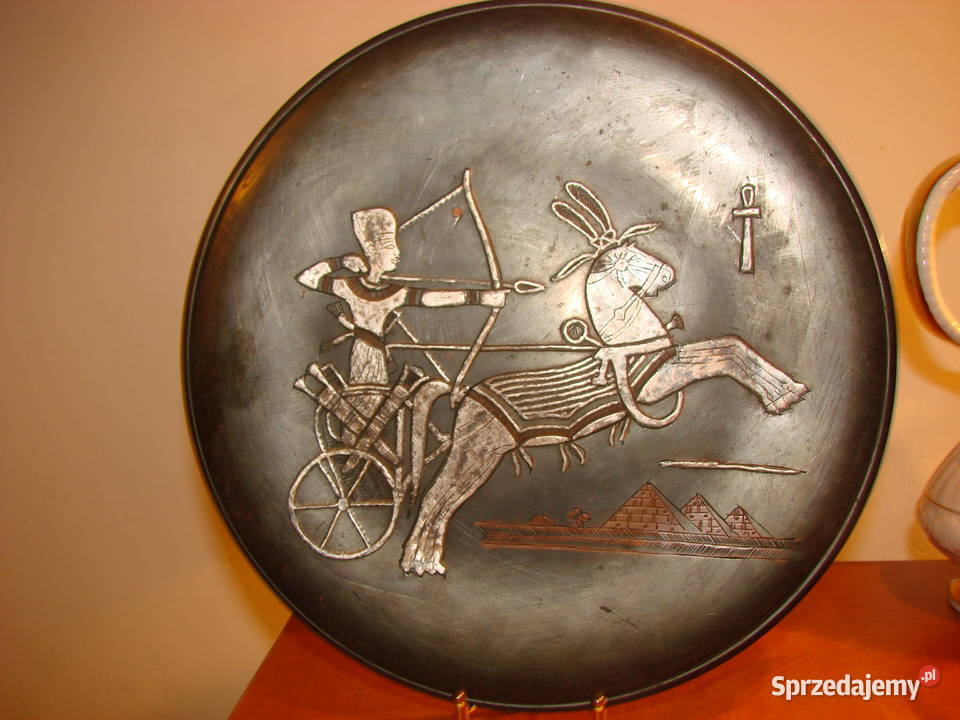 miedziany talerz egipski pomorskie Pruszcz Gdański sprzedam