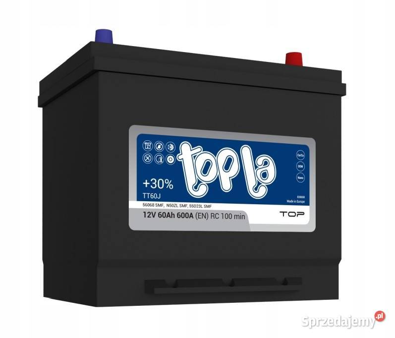Akumulator Topla Top JIS 12V 60Ah 600A P TT60J Akumulatory Jelcz-Laskowice sprzedam
