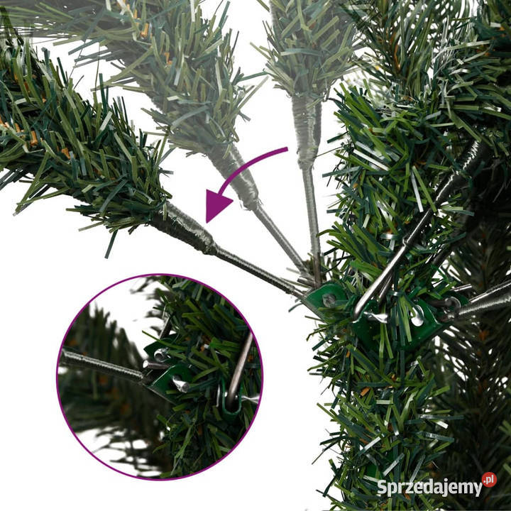 Sztuczna choinka zawiasowa ze stojakiem 240 Warszawa