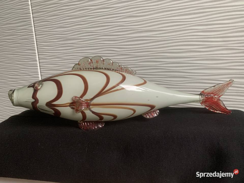 Ryba szklana PRL Antyki łódzkie Łowicz