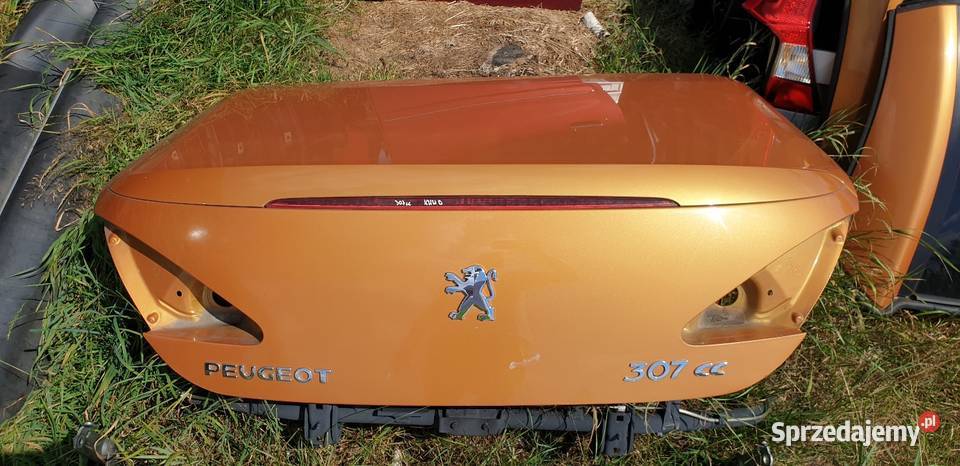 Peugeot 307cc KHWD Klapa Bagażnika Dach Tylna osobowe Klapy bagażnika Żerocin