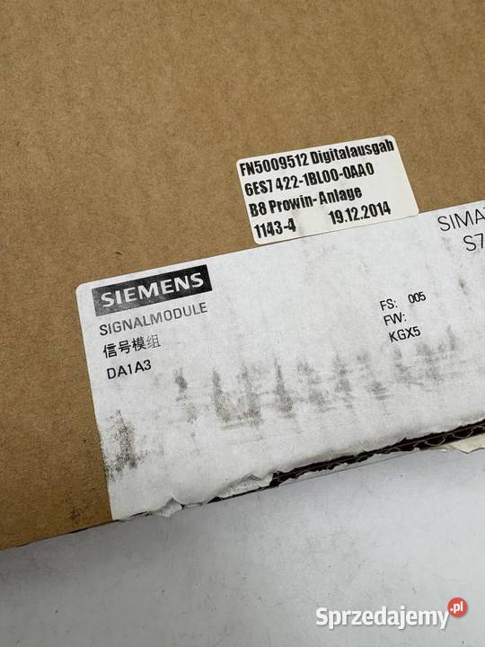 Siemens 6ES74221BL000AA0 DO Module Warszawa sprzedam