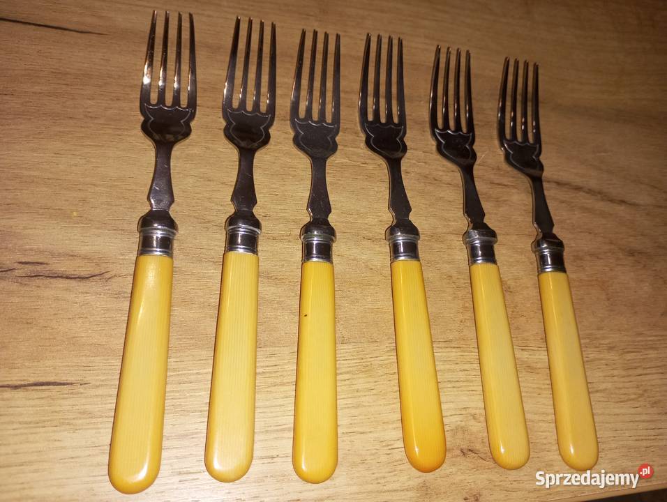 Komplet sztućców z rękojeścią z bakelitu lubelskie Biłgoraj