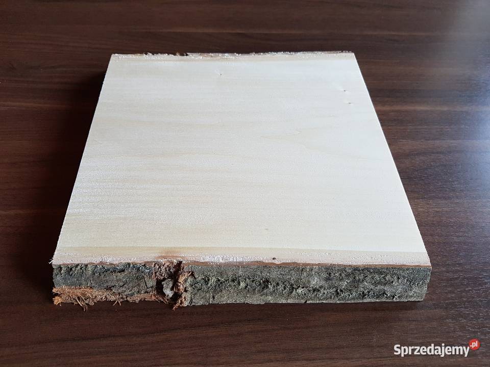 Deska lipowa z korą 25x175x25 rzeźba ikony Łódź