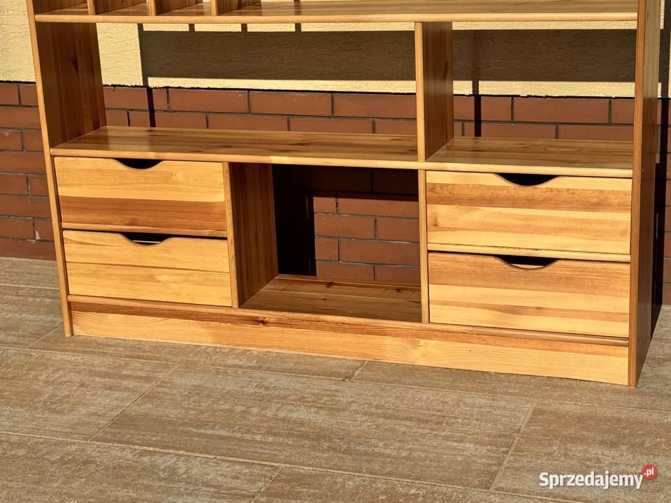Regał drewniany sosnowy półki szafka komoda mazowieckie Sulbiny sprzedam