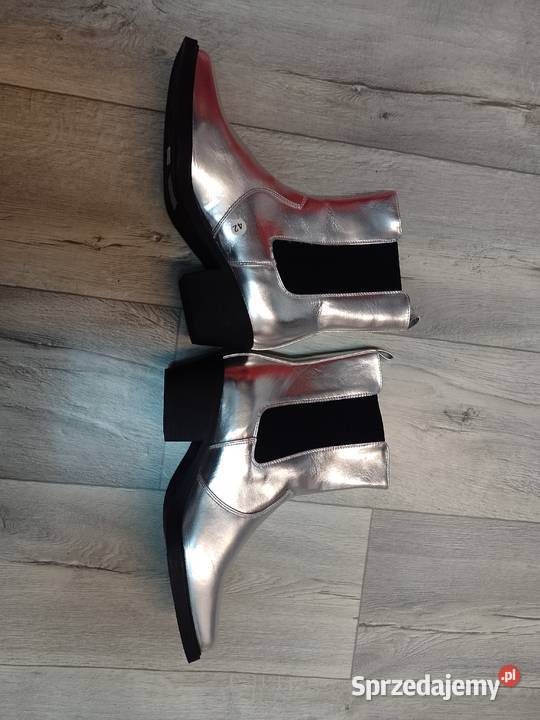 42 Bonprix bpc Srebrne Botki kowbojki wieczorowe Obuwie małopolskie Kraków sprzedam