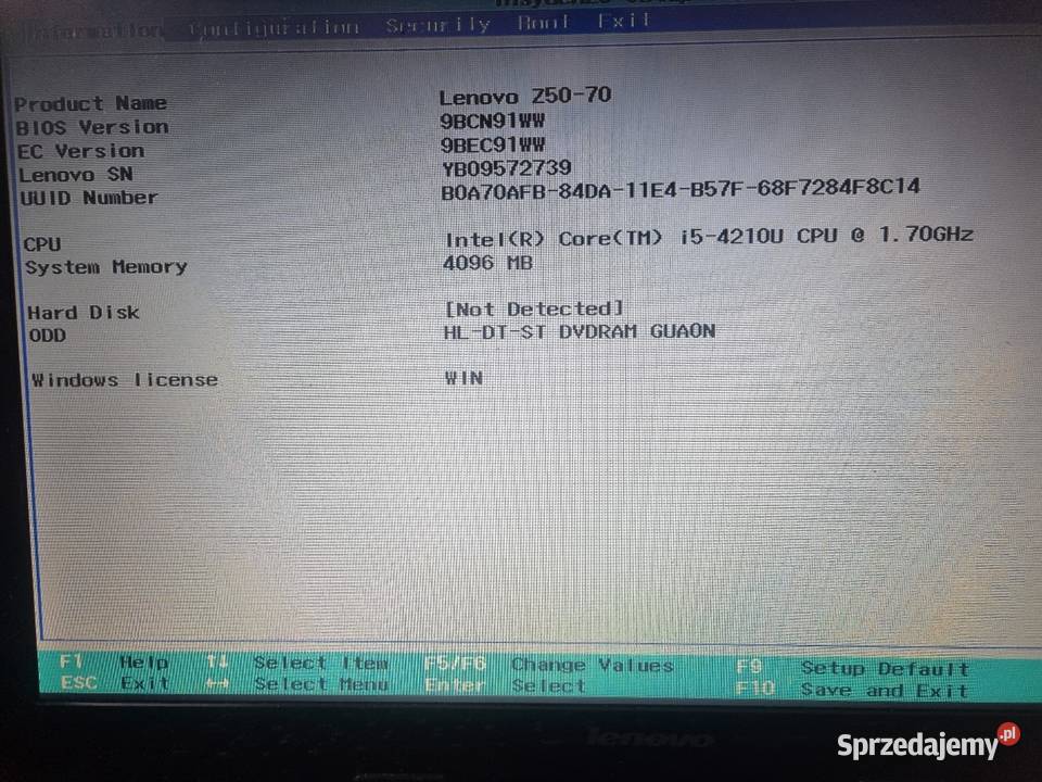 Lenovo Ideapad Z5070 śląskie Sosnowiec