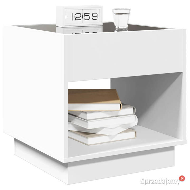Stolik nocny z LED Infinity biały 50x50x50 Warszawa
