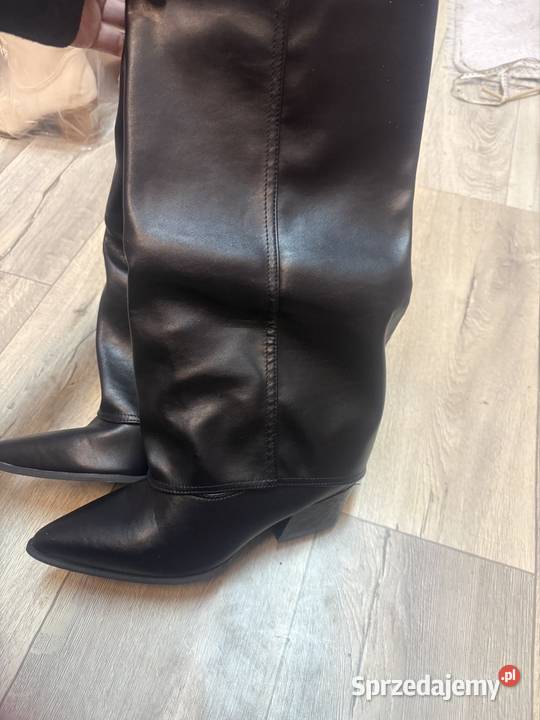 41 Czarne kozaki kowbojki wieczorowe Nowe inna Kraków sprzedam