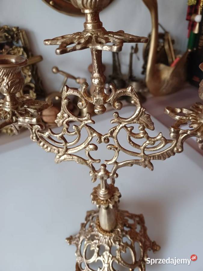 Przepiękny świecznik mosiężny Poznań