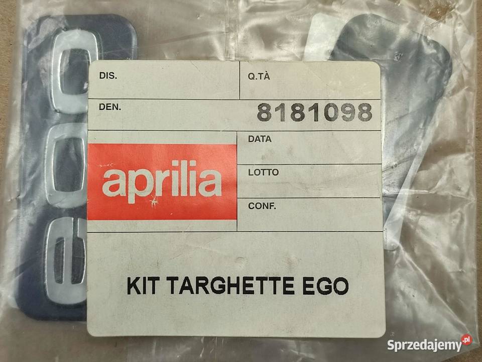 NAKLEJKA EGO APRILIA NOWA ORYGINALNA AP8181098