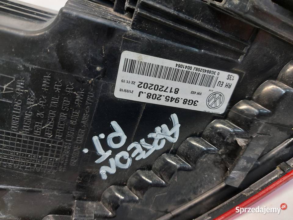 VW Arteon 3G8 2018r LAMPA PRAWY TYŁ TYLNA