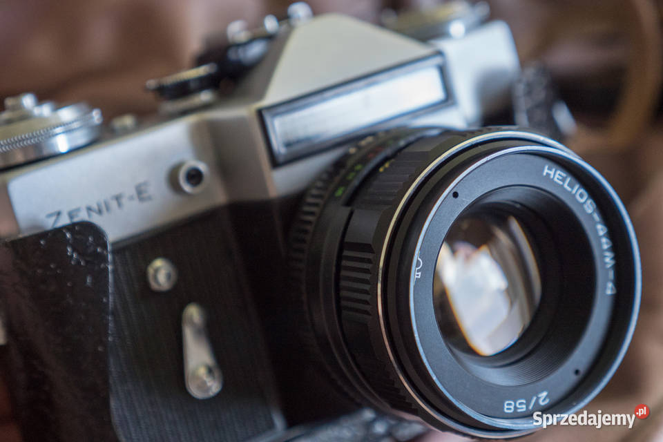 Piękny aparat Zenit E z Helios 44m4 serwisie Szramowo