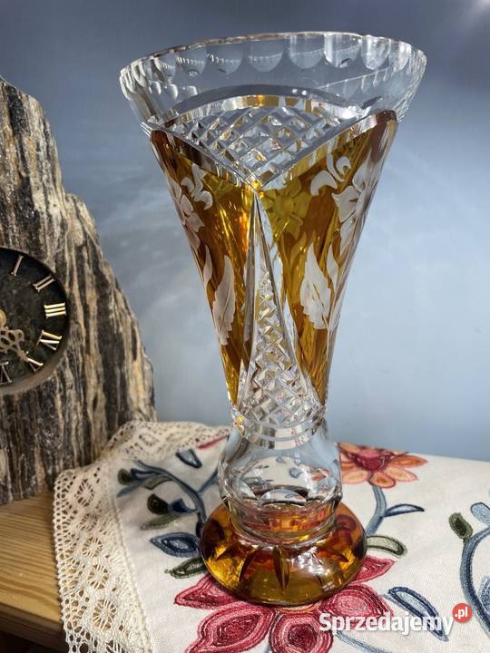 Kryształ wazonik Huta Jozefina Julia Porcelana i szkło dolnośląskie Jelenia Góra